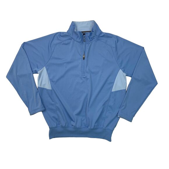 Zero Restriction Golf Jacket Mens M Medium Sky Blue Tour Series Quarter Zip Mock - Picture 1 of 13